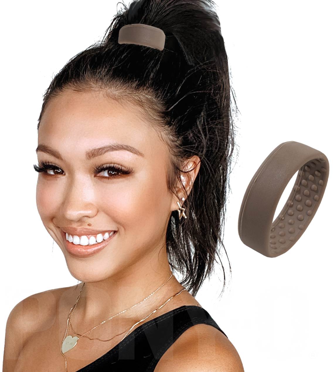 6pc PONY-O and Bun Barz Variety Pack for Fine to Normal Hair - PONY-O  Revolutionary Hair Accessories - Ponytail Holders and Hair Bun Makers - 2x  Small PONY-O 2x Medium PONY-O and